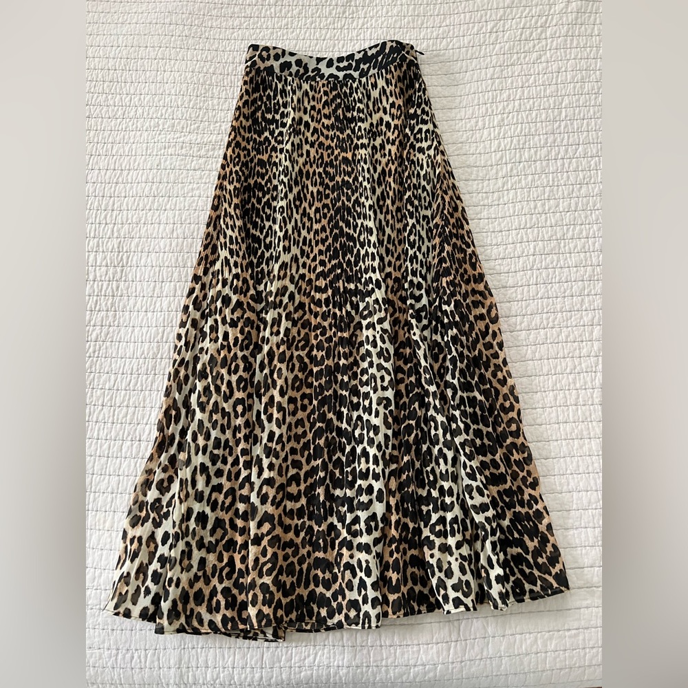 Ganni Leopard Skirt